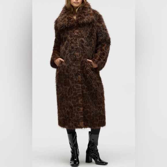 NVLT Jackets & Blazers - NVLT Brown Leopard Teddy Jacket